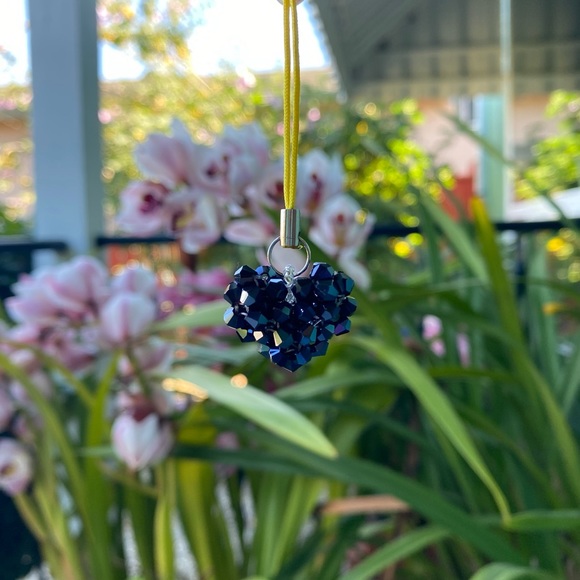 Crystal Bead Heart Keychains - Picture 5 of 5